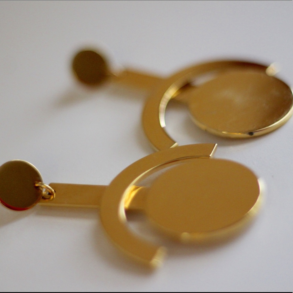 Lele Sadoughi Gold Metal Earrings - Picture 2 of 2